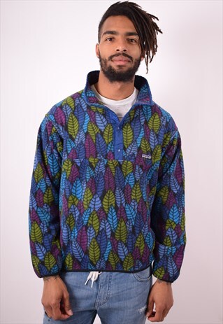 PATAGONIA MENS VINTAGE FLEECE JUMPER MEDIUM MULTI 90S
