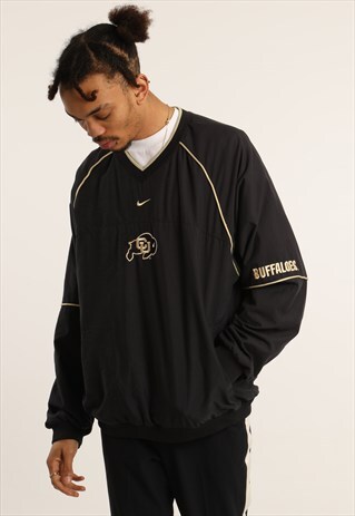 VINTAGE NIKE EMBROIDERED WINDBREAKER SWEATSHIRT