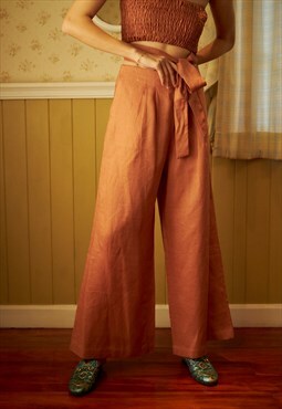 Edrice Sustainable Linen Highwaist Wide Leg Trouser