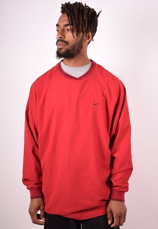 NIKE MENS VINTAGE SWEATSHIRT JUMPER XL RED 90S