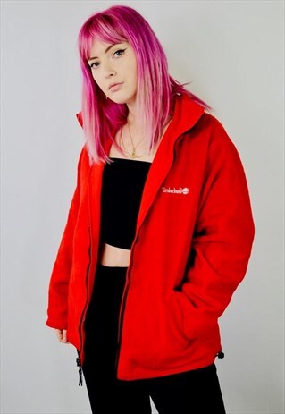 VINTAGE TIMBERLAND REVERSIBLE FLEECE WINDBREAKER JACKET