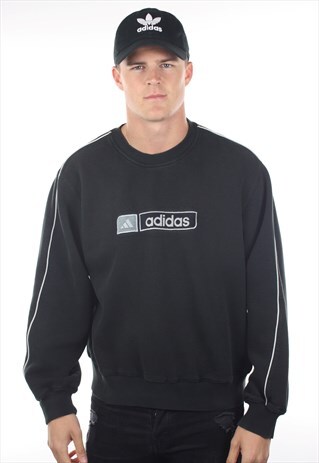 VINTAGE ADIDAS SPELL OUT SWEATSHIRT JUMPER
