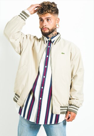 VINTAGE 80S LACOSTE REVERSIBLE BOMBER JACKET / S5680