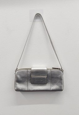 Y2K Clavin Klein Small Bag Metallic Silver 