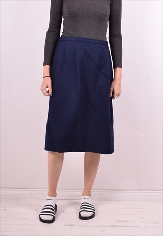 PENDLETON WOMENS VINTAGE SKIRT W30 BLUE 90S