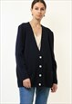 VALENTINO NAVY BUTTONS UP OLDSCHOOL KNITWEAR CARDIGAN 4715