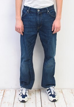LEVI'S Men's 505 W34 L30 Straight Jeans Denim Pants Indigo