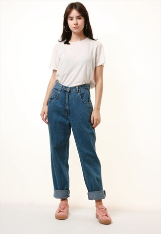90S VINTAGE MOMS HIGH WAISTED DENIM JEANS 851