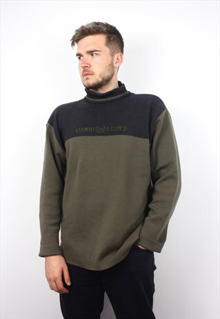 90'S KHAKI POLO SPELL-OUT SWEATSHIRT