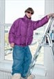 Vintage Y2K cozy cool puffer jacket in plum purple