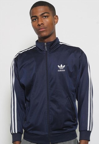 VINTAGE ADIDAS LOGO TRACK JACKET BLUE
