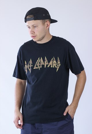 VINTAGE MENS DEF LEPPARD BIG LOGO T-SHIRT