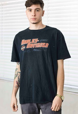 VINTAGE HARLEY-DAVIDSON MARYLAND T-SHIRT LOGO 90S XL 9.0