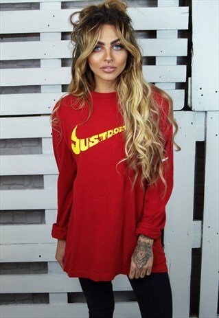 LONG SLEEVED UNISEX RED SPORTS T-SHIRT
