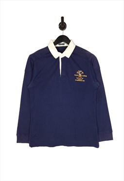 Polo Ralph Lauren Rugby Shirt Size Medium Navy Long Sleeve