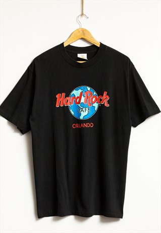 90s Vintage Hard Rock Cafe Orlando Black Tshirt 19224