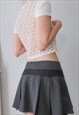 VINTAGE Y2K FISHNET CROCHET CROP TOP