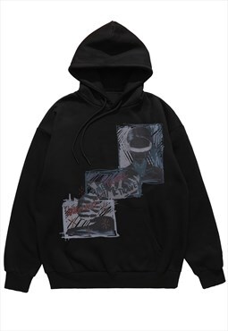 Bondage hoodie S&M pullover Gothic top grunge jumper black
