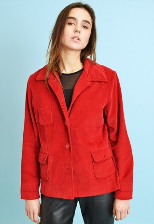 VINTAGE 90'S RETRO CLASSY SCANDI CORDUROY JACKET