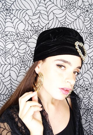 GOLD BAMBOO HEART EARRINGS