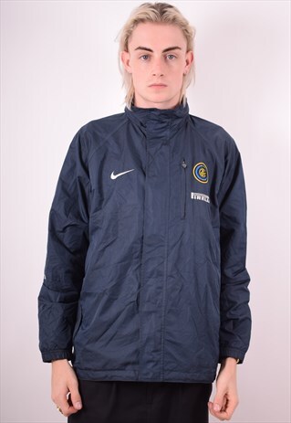 NIKE MENS VINTAGE RAIN JACKET MEDIUM BLUE 90S