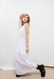 VINTAGE 60S V NECK LACE TRIM NIGTH DRESS SLIP S