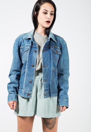 VINTAGE 80S WRANGLER DENIM JACKET / S1513