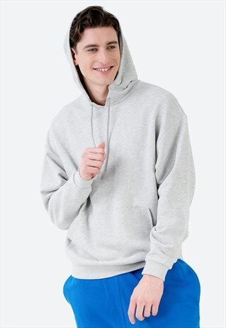OVERSIZED GRAY BASIC HOODIE