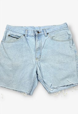 Vintage Lee Cut Off Denim Shorts Light Blue W36 BV18255