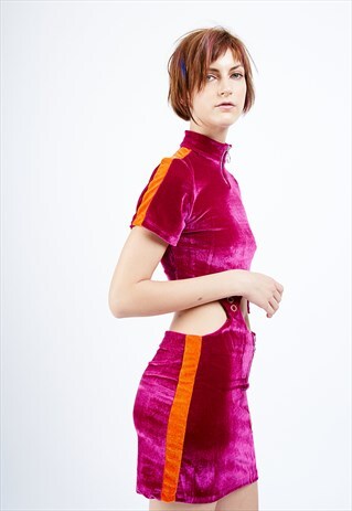 CYBERFUNKY TWO PIECE VELVET DRESS