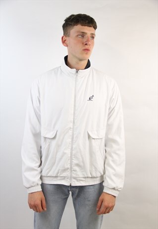 VINTAGE AUSTRALIAN 90'S WHITE SPORTS JACKET