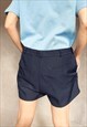 1980'S VINTAGE NAVY BLUE SHORT MENS SHORTS BY BACKGAMMON 