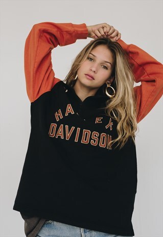 VINTAGE HARLEY DAVIDSON LOGO OVERSIZED JUMPER