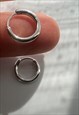 10mm sterling silver rhodium plated clicker earrings for men