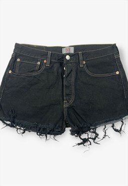 Vintage levi's 501 cut off denim shorts black w32 BV16243M