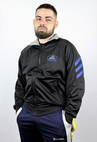 MENS VINTAGE ADIDAS TRACK TOP SUIT JACKET BIG LOGO