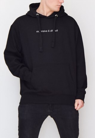 BLACK EXPENSIVE & DIFFICULT HOODIE