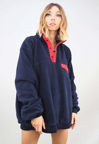 VINTAGE 90S OVERSIZED 1/4 FLEECE JACKET