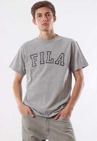 VINTAGE FILA TEE 90S GREY BIG LOGO