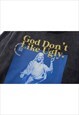 GOD PRINT HOODIE UGLY SLOGAN PULLOVER GRUNGE TOP ACID GREY