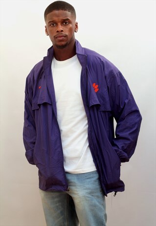 1990'S VINTAGE OVERSIZED NIKE WINDBREAKER JACKET PURPLE