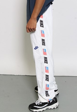 VINTAGE NIKE WHITE TRACK PANTS