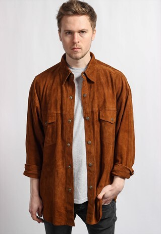 VINTAGE OVERSIZED SUEDE SHIRT