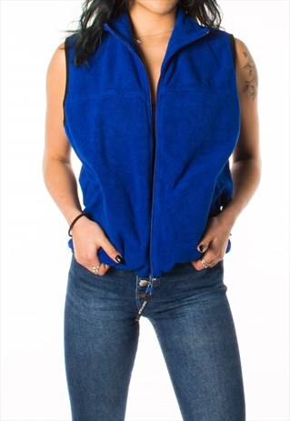 VINTAGE BLUE NAUTICA FLEECE BODY WARMER