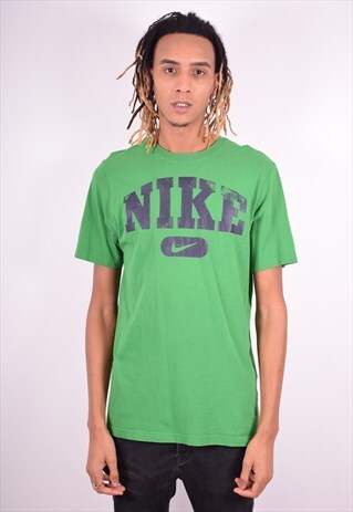 NIKE MENS VINTAGE TRACKSUIT TOP JACKET LARGE GREEN 90'S