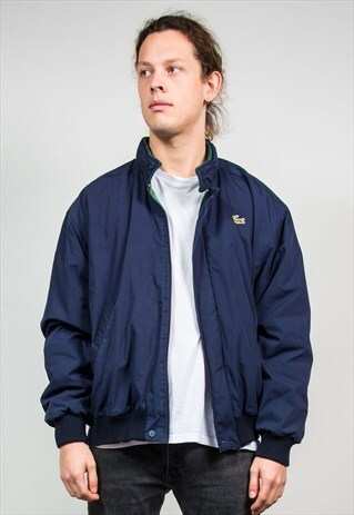 LACOSTE 90'S VINTAGE BLUE BOMBER JACKET HARRINGTON
