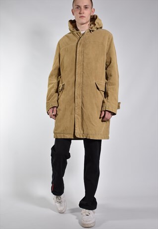 VINTAGE FCUK CORDUROY FLEECE LINED PARKA
