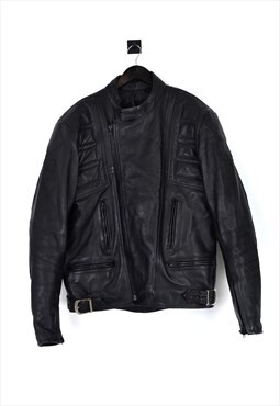 Vintage Belstaff Leather Racing Moto Jacket Size 48