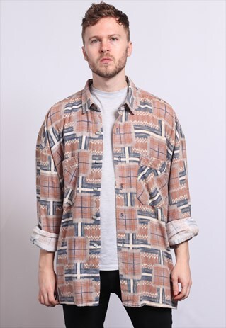 VINTAGE AZTEC PATTERNED SHIRT