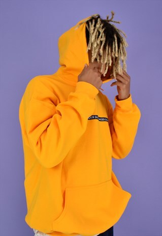 G&G UNISEX GOLD WRITING RIBBON HOOD